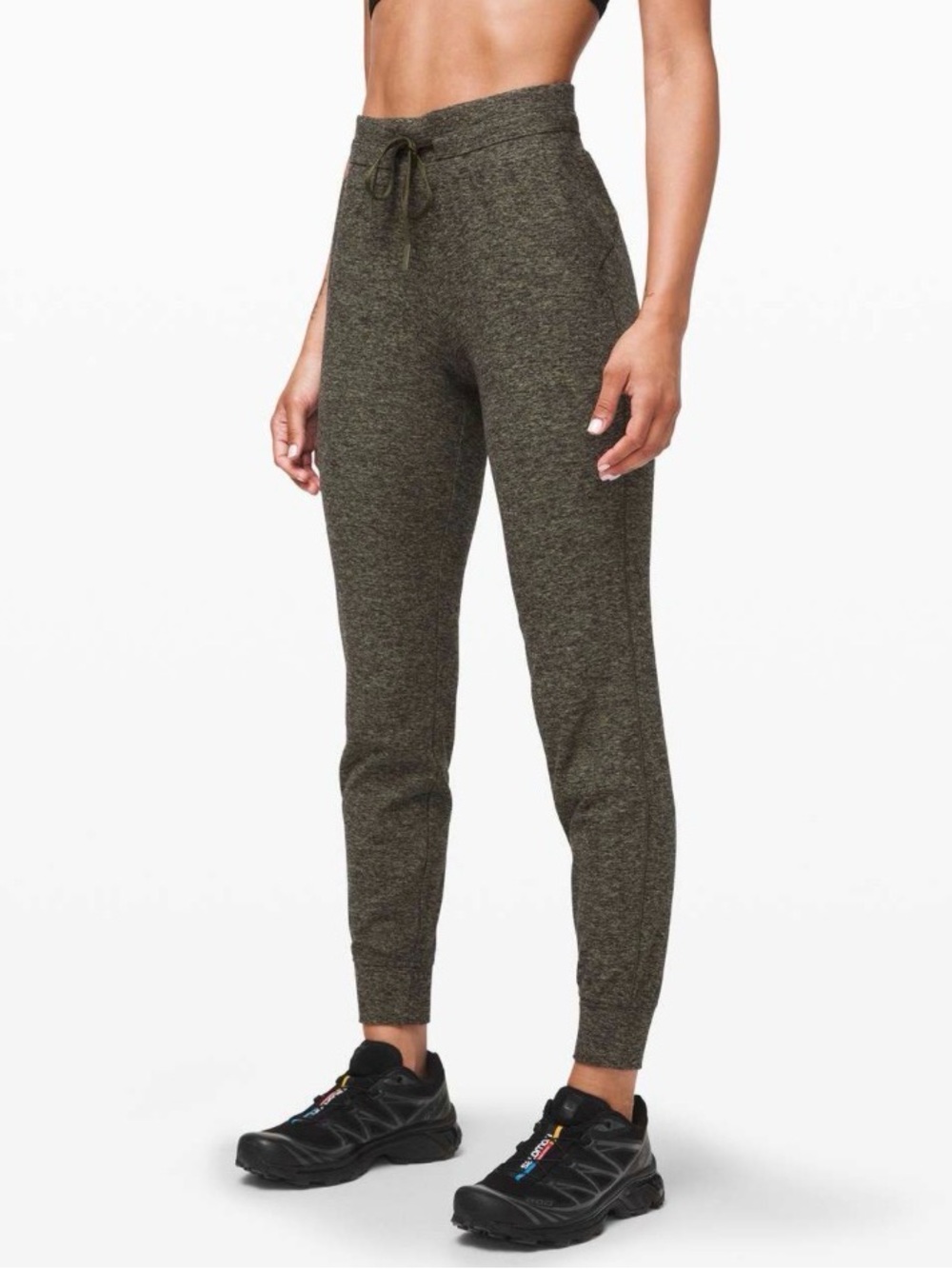 Lululemon Athletica Olive Green Knit High-Rise Joggers